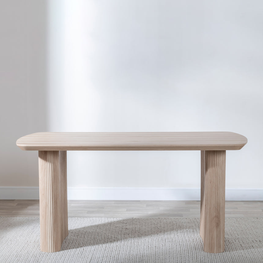 Emilia Fluted 6 Seater Pedestal Dining Table - 160cm