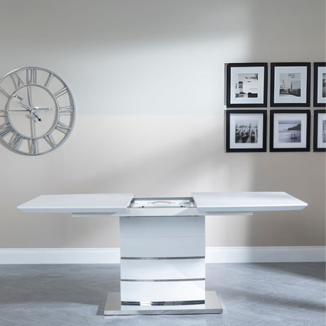 Gravina Gloss Extending Dining Table - 140cm - 180cm