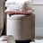 Modum Platinum Italian Nabucco Round Pouf