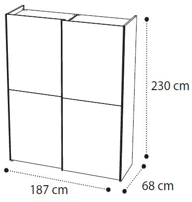 Colorado Italian Mirror Sliding Wardrobe