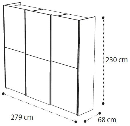 Colorado Italian Mirror Sliding Wardrobe