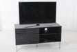 Wave Mango Wood TV Unit, Black Ripple Pattern 100cm Wide, Stand Upto 32in Plasma - 1 Door with 2 Shelf