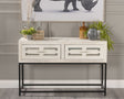 Geo White Mirrored Console Table - 2 Drawer