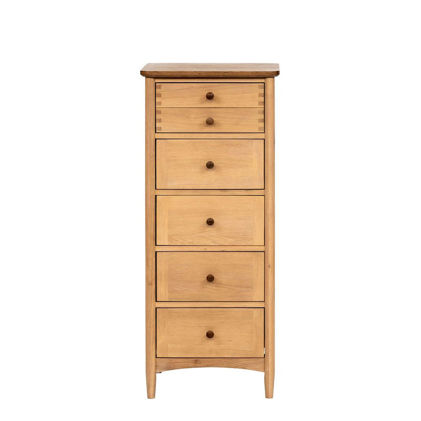 Connecticut Natural Oak 5 Drawer Chest