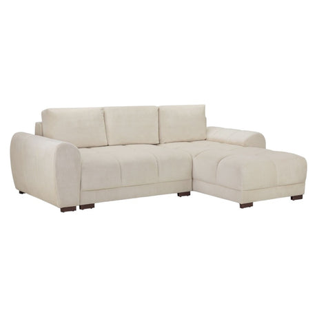 Azzuro Cream Universal Corner Sofabed with Storage