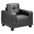 Jerry Black Faux Leather Armchair