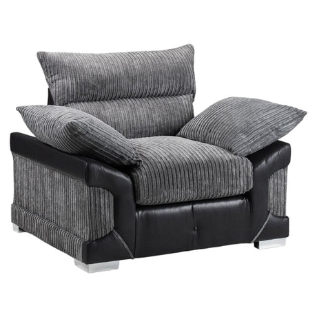 Logan Black and Grey Armchair