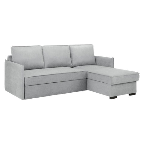 Miel Grey Fabric Universal Corner Sofabed with Storage