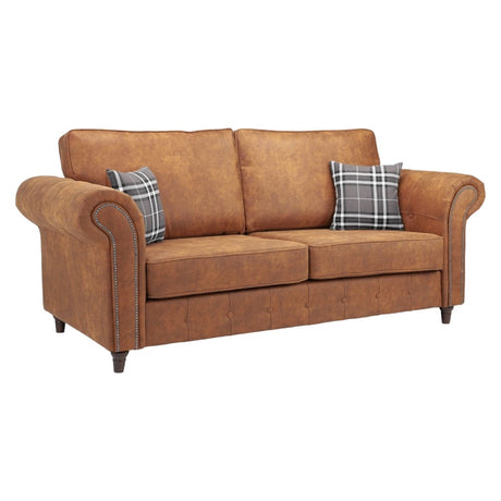 Oakland Tan 3 Seater Sofa