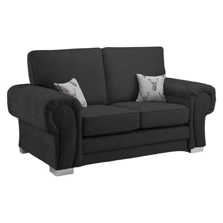 Verona Black 2 Seater Sofa