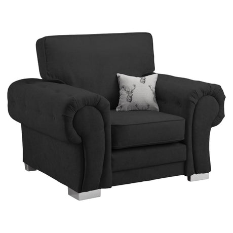 Verona Black Armchair