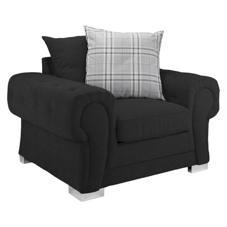 Verona Scatterback Black Armchair