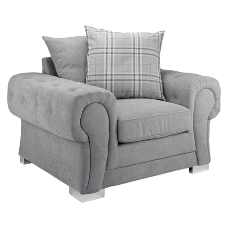 Verona Scatterback Grey Armchair