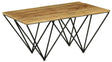 Cosgrove Industrial Chic Coffee Table - Mango Wood with Black Metal Hairpin Legs