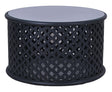 Jaipur Lattice Black Mango Wood Round Coffee Table