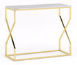 Scala White Marble Top and Gold Console Table