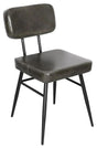 Louise Bottle Green Leather Dining Chair