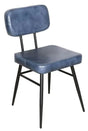 Louise Blue Leather Dining Chair