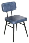 Louise Blue Leather Dining Chair-2