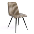 Margo Dark Brown Dining Chair, Genuine Leather with Metal Legs