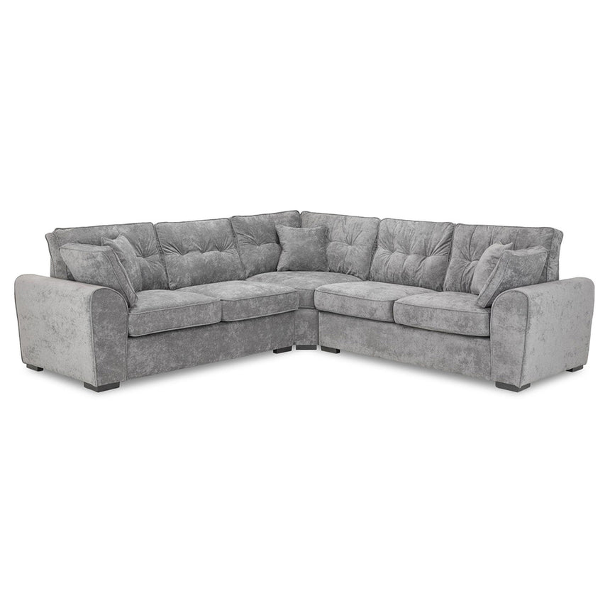 Charme Grey Fabric Large Corner Sofa