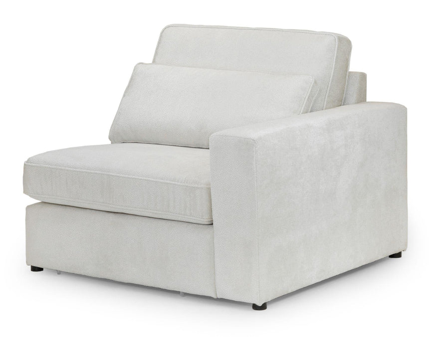 Kiana Ivory Fabric Right Hand Facing Modular Arm Chair