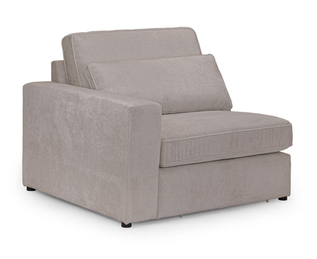 Kiana Mocha Fabric Left Hand Facing Modular Arm Chair