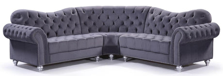 Jubilee Grey Fabric Large Corner Sofa 