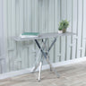 Clearance - Chopstick Grey Glass Console Table with Chrome Metal Legs-3