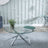 Clearance - Chopstick Clear Glass Round Coffee Table with Chrome Metal Legs