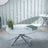 Clearance - Chopstick White Glass Round Coffee Table with Chrome Metal Legs-2