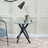 Clearance - Chopstick Clear Glass Round Side Table with Black Metal Legs-3