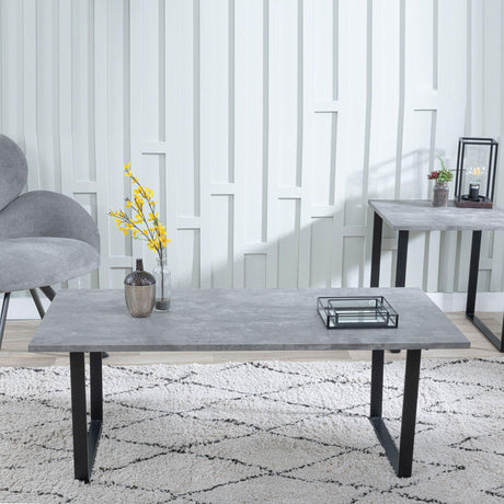 Clearance - Texas Grey Faux Concrete Coffee Table
