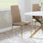 Clearance - Metro Dining Chairs in Cappuccino Colour Leather and Gold Metal Legs-5