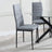 Clearance - Lido Dining Chair in Dark Grey Colour Fabric with Black Legs