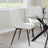 Corona Dining Chairs in Beige Colour Fabric and Black Metal Legs-2