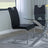 Bianco Black Faux Leather Dining Chair and Chrome Cantilever Base-2