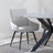 Ace Beige Fabric Swivel Dining Chair with Black Legs-3
