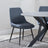 Darwin Dark Grey Fabric Dining Chair with Black Legs-5