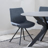 Boden Dark Grey Fabric Swivel Dining Chair with Black Legs-5