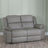 Bentley Light Grey Leather 2 Seater Recliner Sofa-2