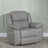 Bentley Light Grey Leather Recliner Armchair-2