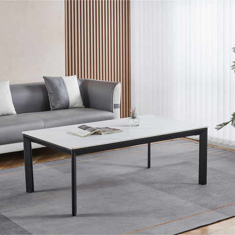 Glade White Ceramic Coffee Table-2