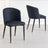 Deco Black Leather Dining Chair with Black Legs-3