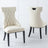 Mimi Cream Leather Large High Back Dining Chair with Black Legs-2