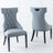 Mimi Grey Leather Large High Back Dining Chair with Black Legs-3