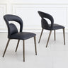 Clearance - Dixie Black Leather Dining Chair-5