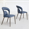 Clearance - Dixie Blue Leather Dining Chair-4