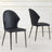 Clearance - Elaine Black Leather Dining Chair-5
