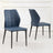 Clearance - Harrow Blue Leather Dining Chair